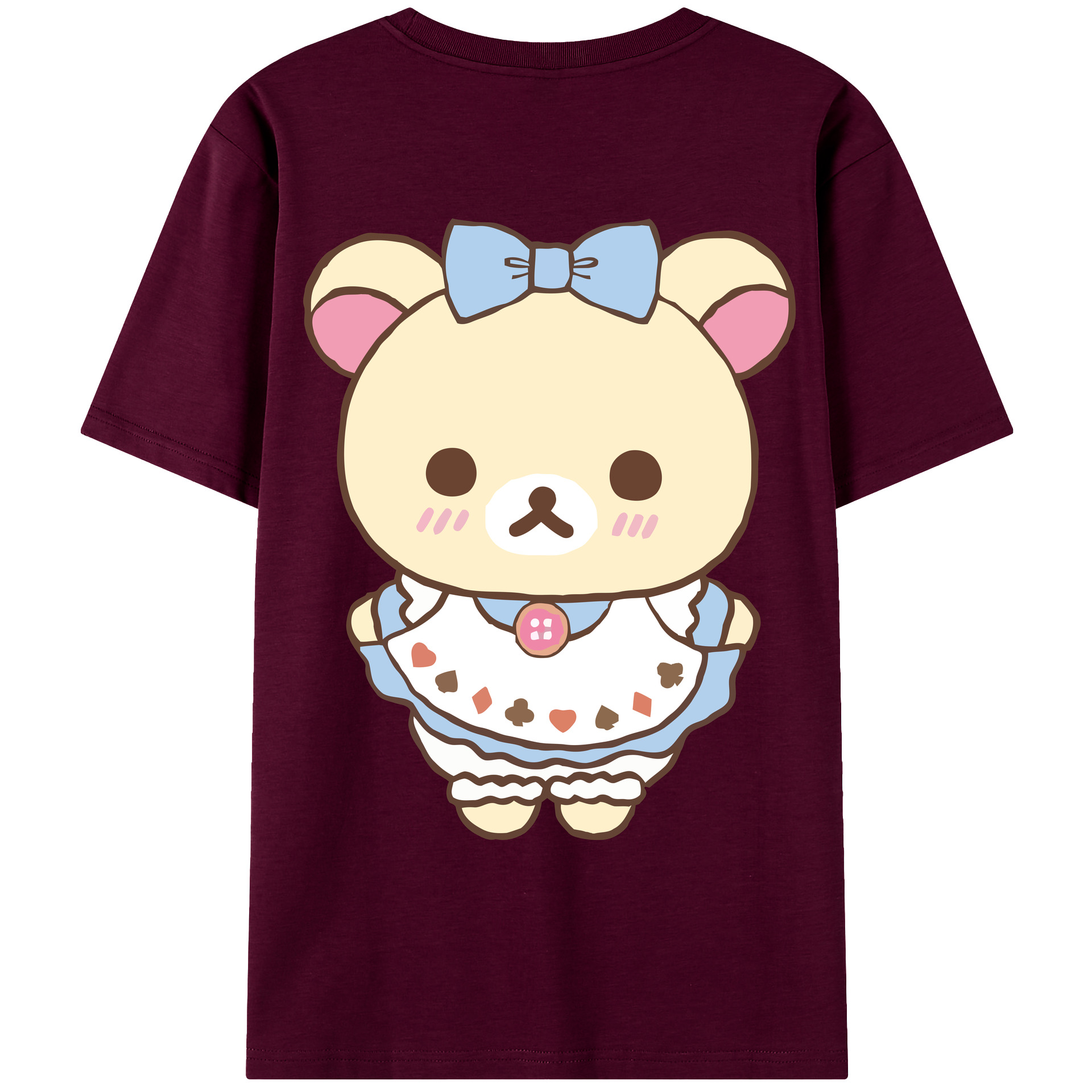 （画像用） リラックマ リラックマ キイロイトリ Rilakkuma Korilakkuma Kiiroitori レディース半袖Tシャツ(バックプリント)